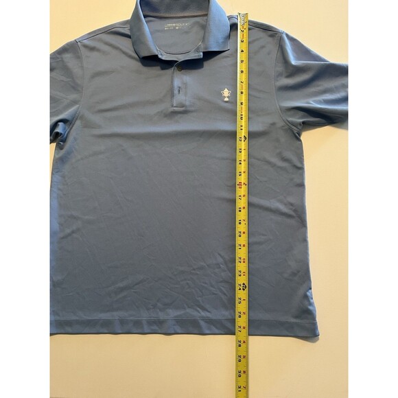 Nike Golf Polo Shirt Mens M Blue Dri-Fit Honors Golf Course Swoosh Logo - Picture 5 of 7